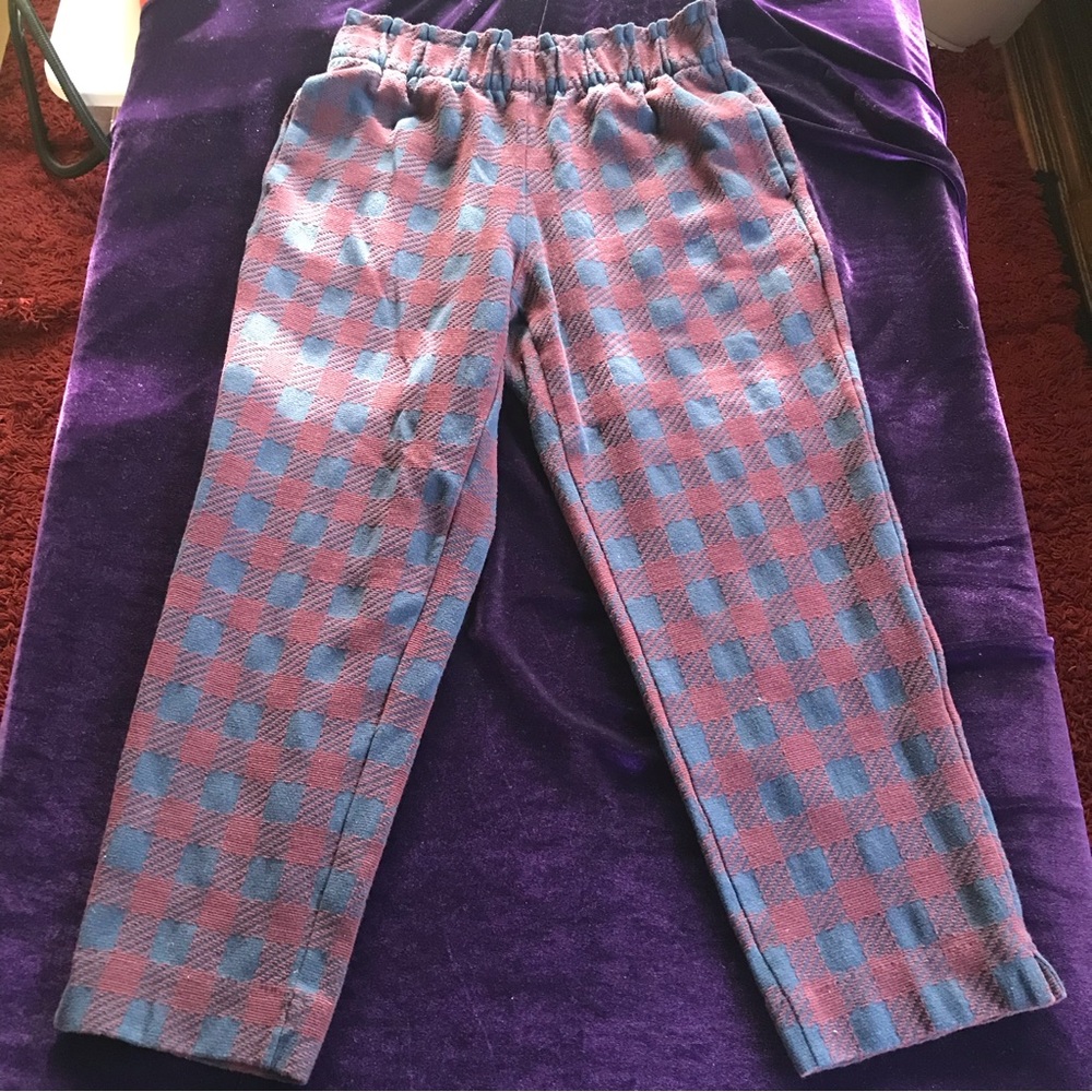 ann taylor plaid pants m